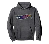 Hot Wheels Neon Light Logo Pullover Hoodie, Adult Unisex, Dark Heather Grey, XX-Large