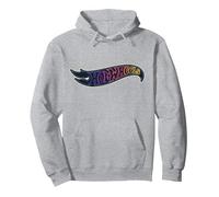 Hot Wheels Neon Light Logo Pullover Hoodie, Adult Unisex, Heather Grey, Large