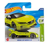 Hot Wheels Nissan Leaf Nismo RC_02, EV Series, Die-Cast Model Car, 1:64 Scale, Yellow WITH PROTECTIVE CASE