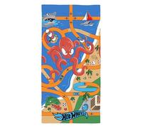 Hot Wheels Officially Licenced Kids Towel | Super Soft Feel | Creature Design | Perfect The Home, Bath, Beach & Swimming Pool | One Size 70cm x 140cm | 100% Cotton
