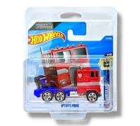 Hot Wheels Optimus Prime-1/10 Screen Time-Red, Blue & Silver-Short Card-KLAS Case-JJJ00