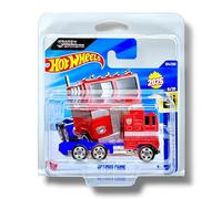 Hot Wheels Optimus Prime (Red & Blue - Transformers) 6/10 HW Screen Time - 2025-104/250 (Short Card) - includes a KLAS Car Keeper Protector Case - HYW26