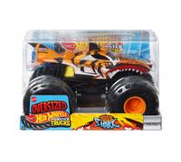 Hot Wheels Monster Trucks, Oversized Monster Truck, 1:24 Scale Die-Cast Toy Truck with Giant Wheels and Cool Designs, JDR02