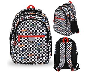 Hot Wheels padded school backpack for boy, with reflectors, 40x29x20cm, 23 l