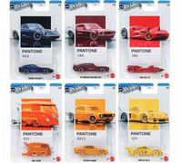 Hot Wheels Pantone Silver Series Die-Cast Cars, Set of 6 | Collectible Cars, Ages 3+, Iconic Models - Fairlady, Mustang, VW, Porsche, Pantone Color Theme, 1:64 Scale