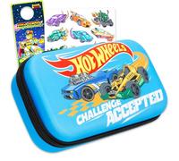 Hot Wheels Pencil Case for Kids, Boys - Bundle with Pencil Holder, Tattoos, More | Hot Wheels School Supplies Set