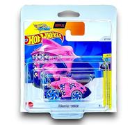 Hot Wheels Piranha Terror (Pink, Purple & Blue Let's Race) 4/5 HW Mega Bite - 2024-87/250 (Short Card) - includes a KLAS Car Keeper Protector Case - HTD60