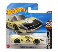 Hot Wheels Porsche 904 Carrera GTS, Die-Cast Model Car, Racing Series, Yellow, #63