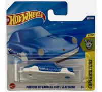 Hot Wheels - Porsche 911 Carrera Clip Blue - Experimotors 6/10 - JBC11 - Short Card - Blue - Mattel 2025 - Licensed Porsche Design - 1:64 - Clip Tool