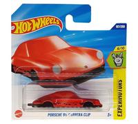 Hot Wheels Porsche 911 Carrera Clip JBB12 Experimotors 6/10 Short Card Red Keyring Porsche Licence Mattel 2025 1:64