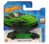 Hot Wheels - Porsche Taycan Turbo S - Factory Fresh 4/5 - HKJ31 - Short Card - Metallic Green - Mattel 2023
