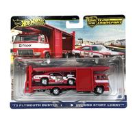 Hot Wheels Prem. - Team Transport: '73 Plymouth Duster w/Red Lorry JBM38 #82