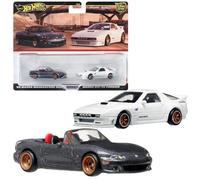 Hot Wheels Premium 2-Pack '04 Mazda Mazdaspeed Miata/Mazda RX7 FC Pandem HRR75 [Mini Car] [3 Years Old and Up]