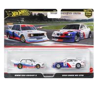Hot Wheels Premium BMW E46 GTR, Car Culture 2-Pack of 1:64 Scale Vehicles, Unique Pairings, Real Riders Tires, Metal/Metal Chassis, Toy for Collectors, JBK99