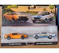 HOT WHEELS PREMIUM 2 PACK ‘71 AMC JAVELIN AND AMC REBEL MACHINE