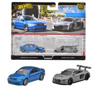 Hot Wheels Premium 2-Pack Audi S4 Quattro/Audi R8 LMS Toy Car 3+ JDY82