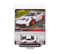 Hot Wheels Premium Age 14+ Porsche 911 GT3 RS , 1:43rd Scale Vehicle, Officially Licensed Replicas for Adult Collectors, Real Riders Tires, Metal/Metal Body & Chassis, HWT03