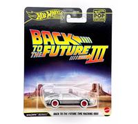 Hot Wheels Premium Pop Culture Back to the Future Part III DeLorean Time Machine 1955, Metal Diecast with Real Riders Whitewall Tyres, 2026 Collection