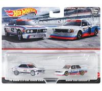 Hot Wheels Premium BMW 320, Car Culture 2-Pack of 1:64 Scale Vehicles, Unique Pairings, Real Riders Tires, Metal/Metal Chassis, Toy for Collectors, HKF55