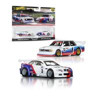 Hot Wheels Premium BMW E46 GTR, Car Culture 2-Pack of 1:64 Scale Vehicles, Unique Pairings, Real Riders Tires, Metal/Metal Chassis, Toy for Collectors, JBK99