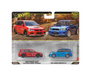 Hot Wheels Premium - Car Culture 2-Pack: Lancer Evo. IX x Subaru Forester JHW46