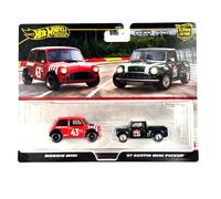 Hot Wheels Premium Car Culture 2 Pack- Morris Mini/ ‘67 Austin Mini Pickup HBL96