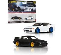 Hot Wheels Premium Nissan Sileighty, Car Culture 2-Pack of 1:64 Scale Vehicles, Unique Pairings, Real Riders Tires, Metal/Metal Chassis, Toy for Collectors, JBK96