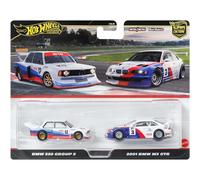 Hot Wheels Premium BMW E46 GTR, Car Culture 2-Pack of 1:64 Scale Vehicles, Unique Pairings, Real Riders Tires, Metal/Metal Chassis, Toy for Collectors, JBK99
