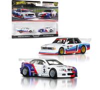 Hot Wheels Premium BMW E46 GTR, Car Culture 2-Pack of 1:64 Scale Vehicles, Unique Pairings, Real Riders Tires, Metal/Metal Chassis, Toy for Collectors, JBK99