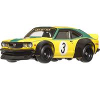 Hot Wheels Premium Car Culture Collectible Toy Car, 1:64 Scale Die-Cast Mazda RX3, Japan Historics 4 Vehicle with Real Riders Tires