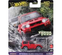 Hot Wheels Premium Car Culture Collectible Toy Car, 1:64 Scale Die-Cast Mitsubishi Pajero Evolution, Terra Trek Vehicle with Real Riders Tires
