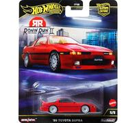 Hot Wheels Premium Car Culture Collectible Toy Car, 1:64 Scale Die-Cast Toyota Supra A70, Ronin Run 2 Vehicle with Real Riders Tires