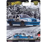 Hot Wheels Premium Car Culture Collectible Toy Car, 1:64 Scale Die-Cast Volvo 850 Estate, Fast Wagons Vehicle with Real Riders Tires