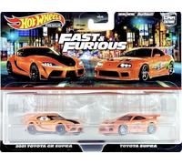 Hot Wheels Premium Car Culture Fast and Furious 2021 Toyota GR Supra and Toyota Supra (1:64 Scale Double Pack)