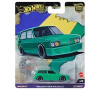 1:64 Hot Wheels Premium VW Brasilia Green Brazil Edition Car Culture 4/5