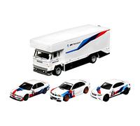 Hot Wheels Premium Collect Display Sets with 3 1:64 Scale Die-Cast Cars & 1 Team Transport Vehicle, Collectors’ Favorites, 2 Sets in the Assortment for Collectors of All Ages