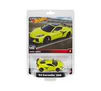 Hot Wheels Premium Corvette Z06, 1:43rd Scale Vehicle, Officially Licensed Replicas for Adult Collectors, Real Riders Tires, Metal/Metal Body & Chassis, HMD48