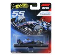 Hot Wheels 1:64 Scale Premium Die-Cast Formula 1 Atlassian Williams Racing - Carlos Sainz #55 Collectible Toy Race Car with Real Riders Tires & Metal/Metal Body & Chassis, JKD85
