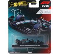 Hot Wheels Premium Mercedes-AMG PETRONAS Formula 1® Car | 1:64 Scale Kimi Antonelli Die-Cast Replica Toy Car for Collectors, Real Riders Tires & Metal/Metal Body and Chassis, JKD92