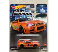 Hot Wheels Premium Fast and Furious NISSAN SKYLINE GT-R R34 Real Riders BNR34