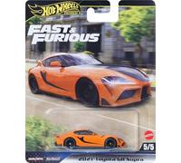 Hot Wheels Premium Fast & Furious 2021 Toyota GR Supra - 1:64 Scale Die-Cast Collectible Car with Real Riders, Metal Body & Movie-Inspired Design