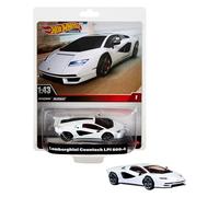 Hot Wheels Premium Lamborghini Countach LPI 800-4, 1:43rd Scale Vehicle, Officially Licensed Replicas for Adult Collectors, Real Riders Tires, Metal/Metal Body & Chassis, HMD49