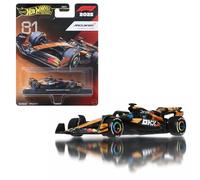 Hot Wheels Premium McLaren Formula 1® Team (#81) Vehicle | 1:64 Scale Premium Die-Cast F1 Collectible Toy Race Car with Real Riders Tires & Metal/Metal Body & Chassis, JKD81