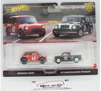Hot Wheels Premium Morris Mini & 67 Austin Mini Pickup Car Culture Twin Pack NEW