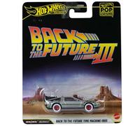 Hot Wheels Premium Pop Culture Back to the Future Part III DeLorean Time Machine 1955, Metal Diecast with Real Riders Whitewall Tyres, 2026 Collection