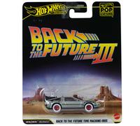 Hot Wheels Premium Pop Culture Back to the Future Part III DeLorean Time Machine 1955, Metal Diecast with Real Riders Whitewall Tyres, 2026 Collection