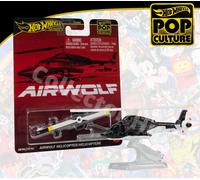 Hot Wheels AIRWOLF SUPERCOPTER Helicopter - Die Cast 1:64 Scale - Length 7cm - JBL56 - Pop Culture Series