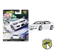 Hot Wheels Premium Car Culture Collectible Toy Car, 1:64 Scale Die-Cast Honda Civic FD2 Type-R, Ronin Run 2 Vehicle with Real Riders Tires