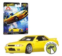 Hot Wheels Premium Car Culture Collectible Toy Car, 1:64 Scale Die-Cast Nissan Skyline R32 Pandem, Ronin Run 2 Vehicle with Real Riders Tires, JBK88