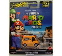 Hot Wheels Super Mario Bros The Movie Model DieCast Box Plumber Van from Scale 1/64 Length 5 cm HXF03